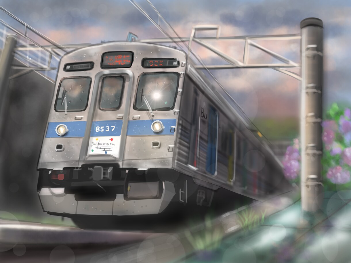 風景と鉄道の絵描きます 街中から郊外まで、天気問わず描きます。 イメージ1