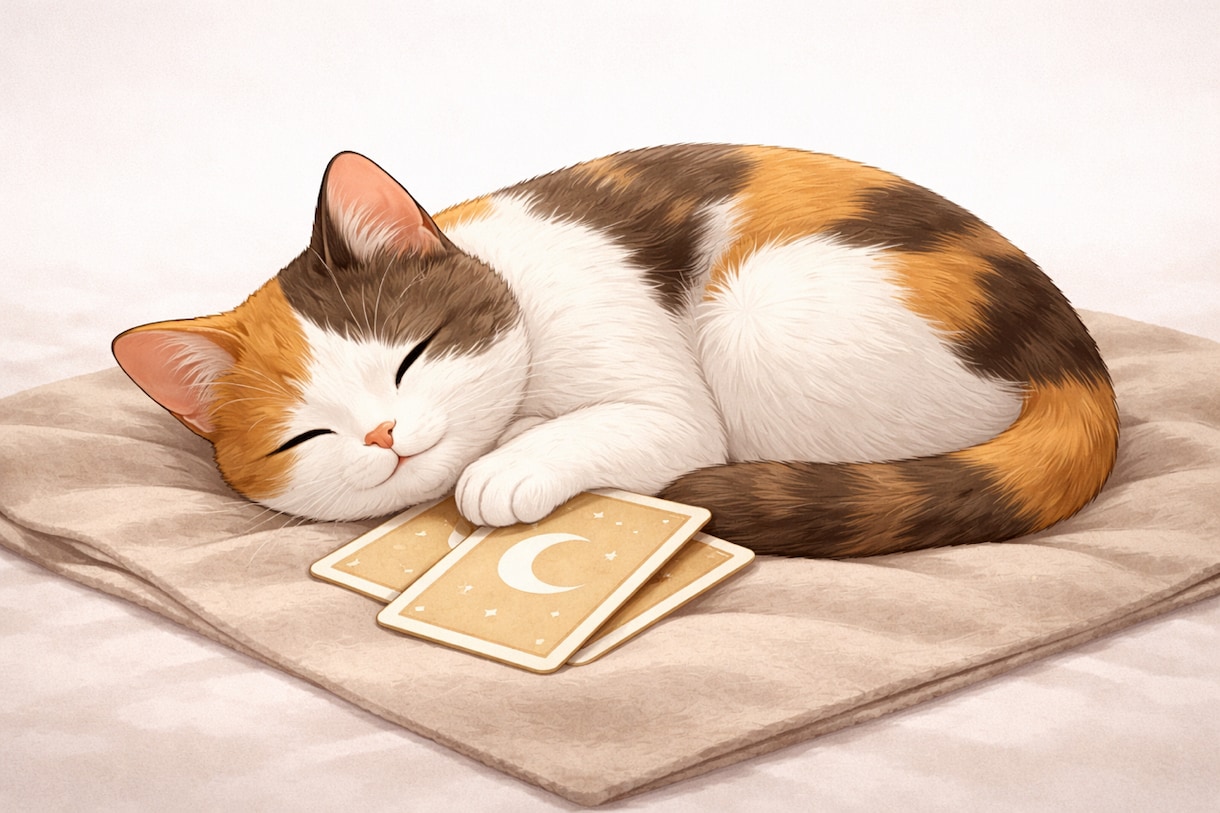 三毛猫がタロットであなたの悩みに寄り添います あなたの迷いや不安を整理するお手伝いをします イメージ1