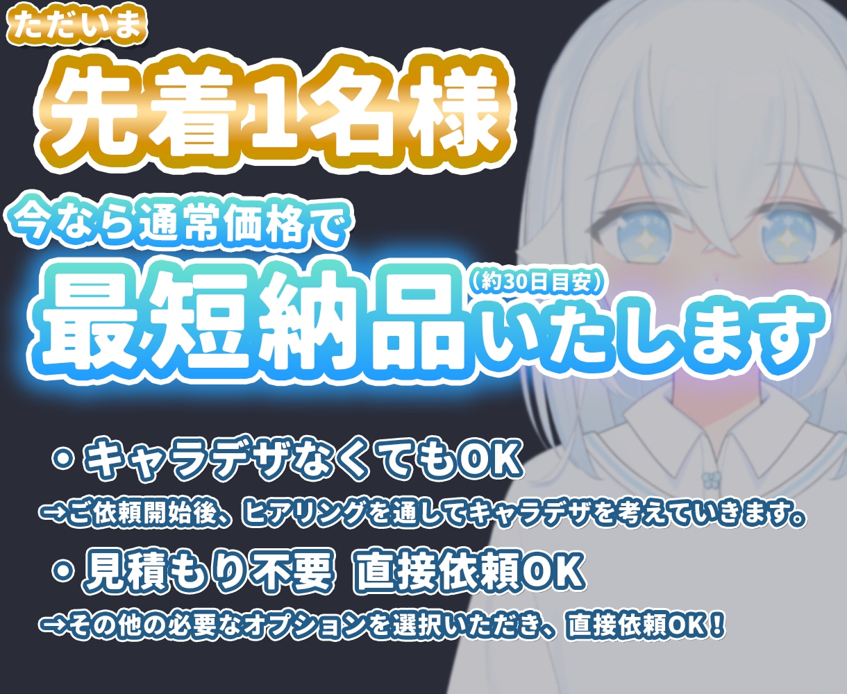 Vtuberモデル 一括制作いたします キャラデザなくてもOK‼️魅力的なモデルお作りいたします‼️ イメージ2