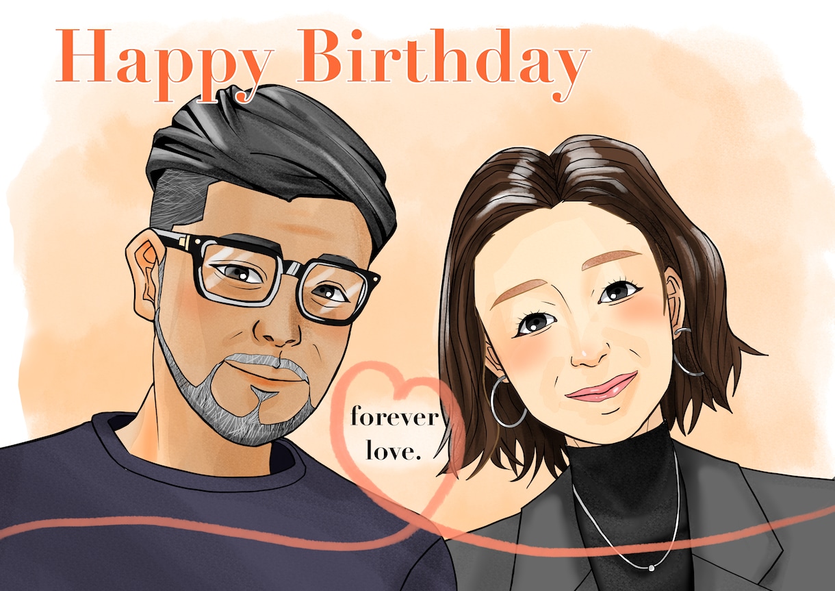 少しリアルな温かみのある似顔絵を描きます 大切なあの人の誕生日・お祝いに イメージ1
