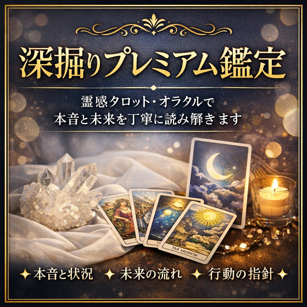 深掘り鑑定　霊感タロットで丁寧に読み解きます 幼少より巫女としてつとめ、現在プロの霊視鑑定士が導きます イメージ1
