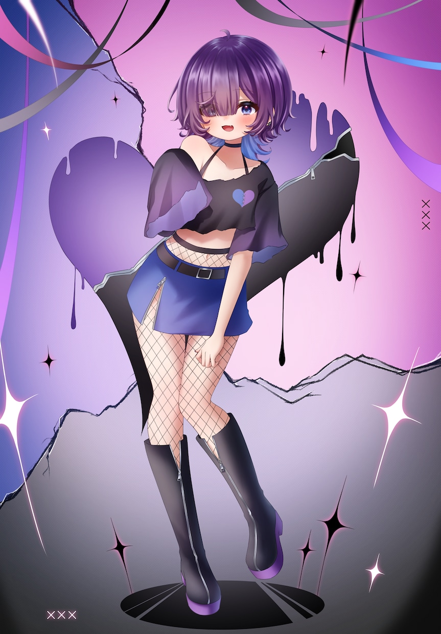 目を惹く可愛いイラストを制作します アイコン、立ち絵、MV用等の等身イラストを制作します！ イメージ5