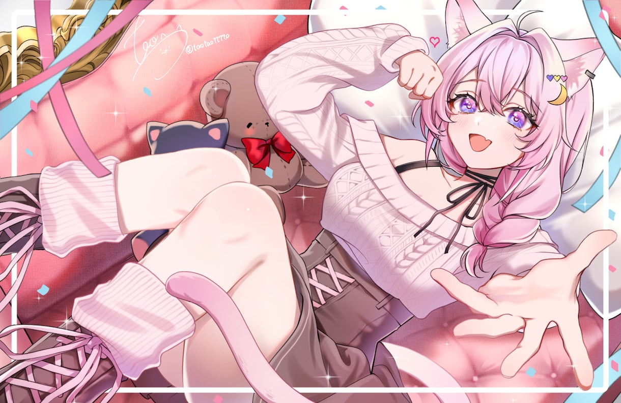 配信用やアイコン、1枚絵など幅広く承ります 立ち絵、一枚絵、アイコン、キャラデザなど、お任せください！ イメージ2