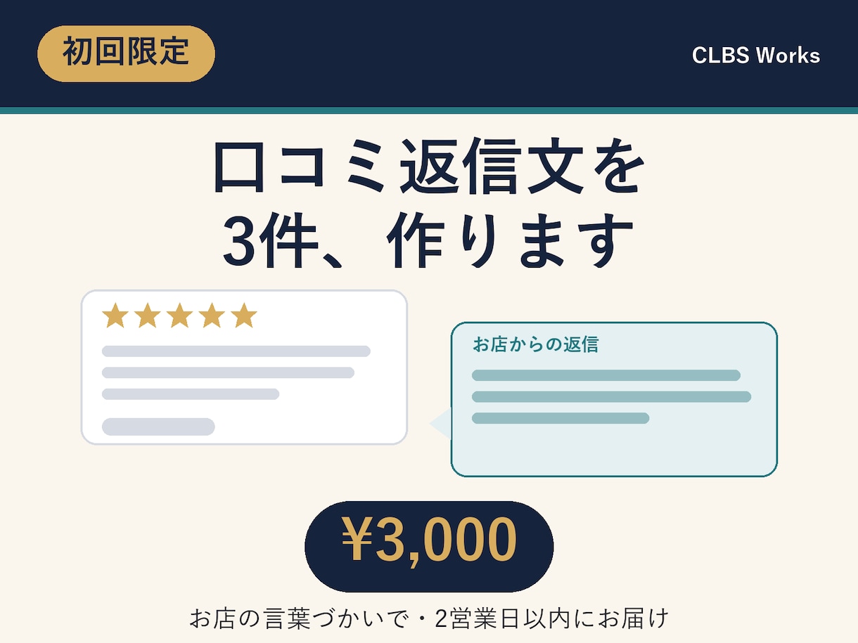 Googleマップの口コミ返信文を3件作成します お店の言葉づかいで、そのまま使える返信文をお届けします イメージ1
