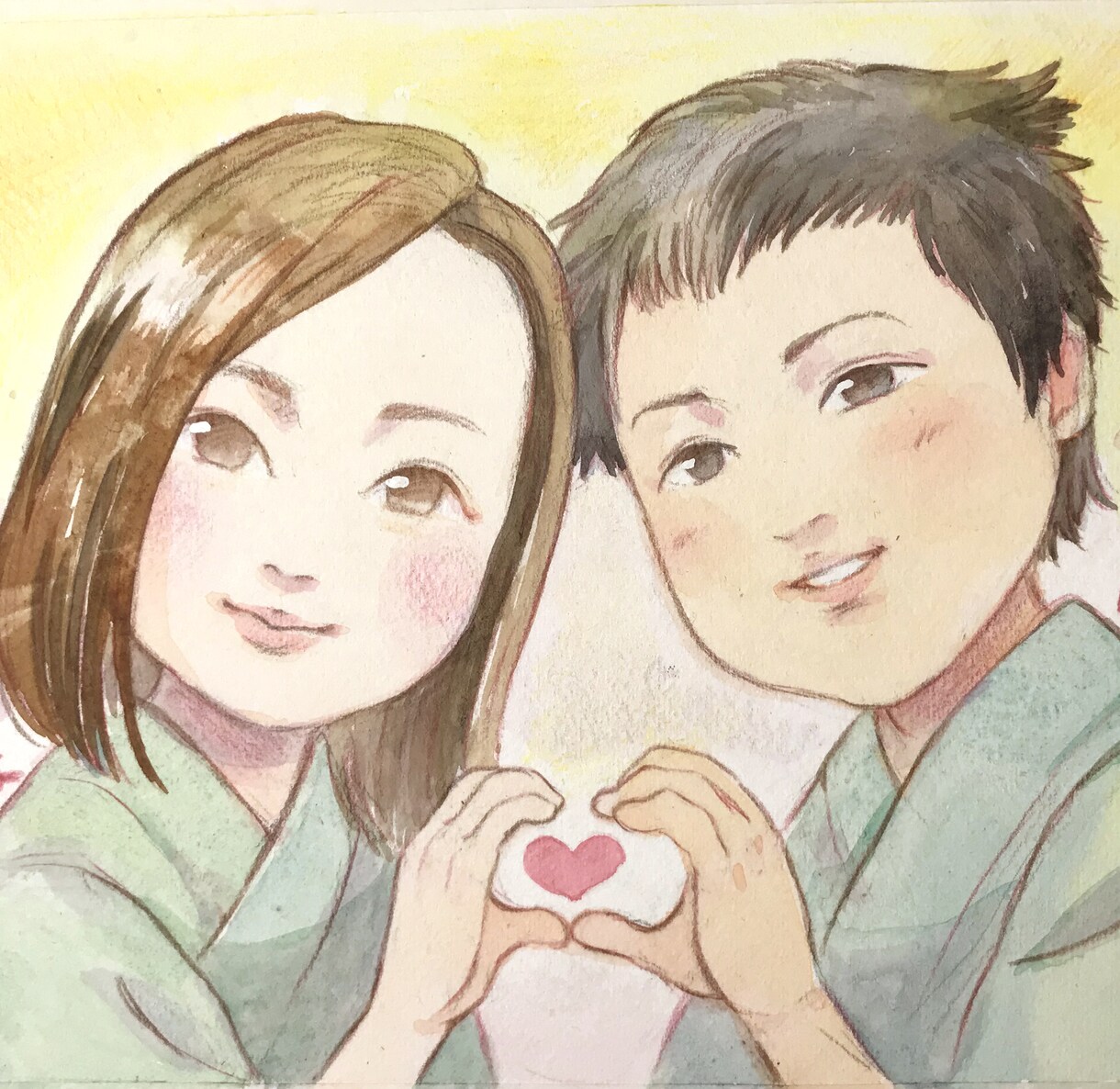 水彩で似顔絵・ペットのイラスト描きます やさしい表情を引き出した、暖かいイラストをお届けします！ イメージ1