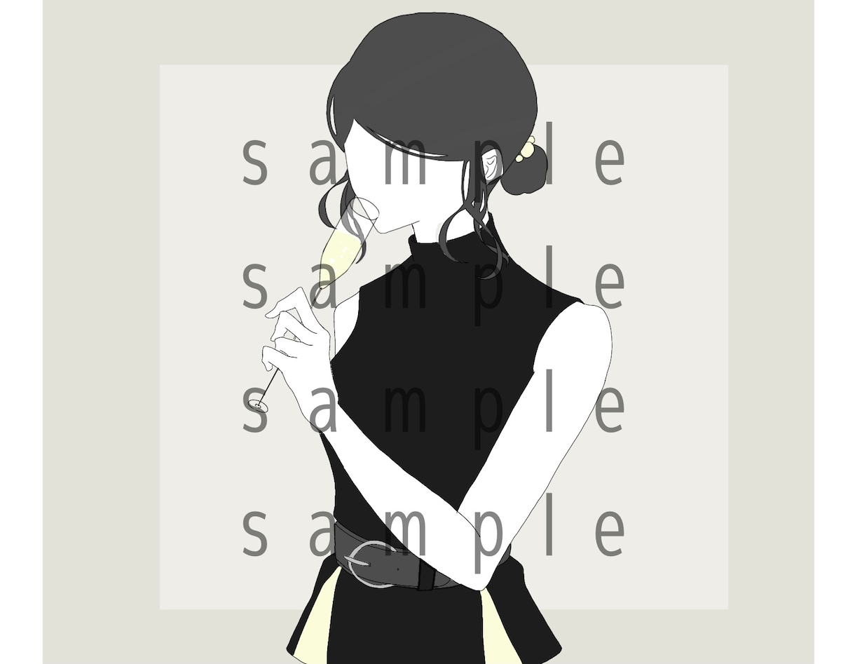 理想のシンプルでおしゃれなイラストを描きます 【アイコン・ペア画・プレゼント等用途多様】 イメージ3