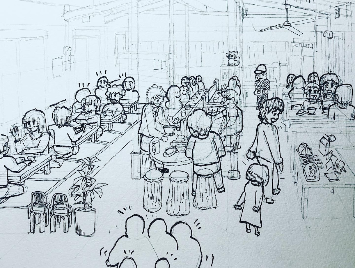 空気感のある店内イラスト描きます •飲食店などの雰囲気のあるイラスト制作 イメージ4
