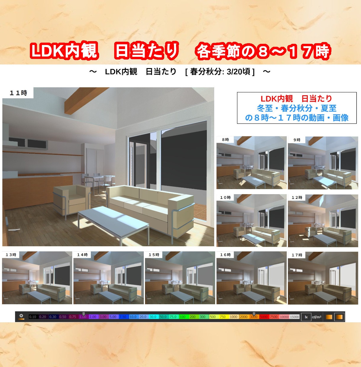 後悔しない計画プランの日当りシュミレーションします 周囲建物を考慮した心地良い日当り照度を検証改善アドバイス イメージ4