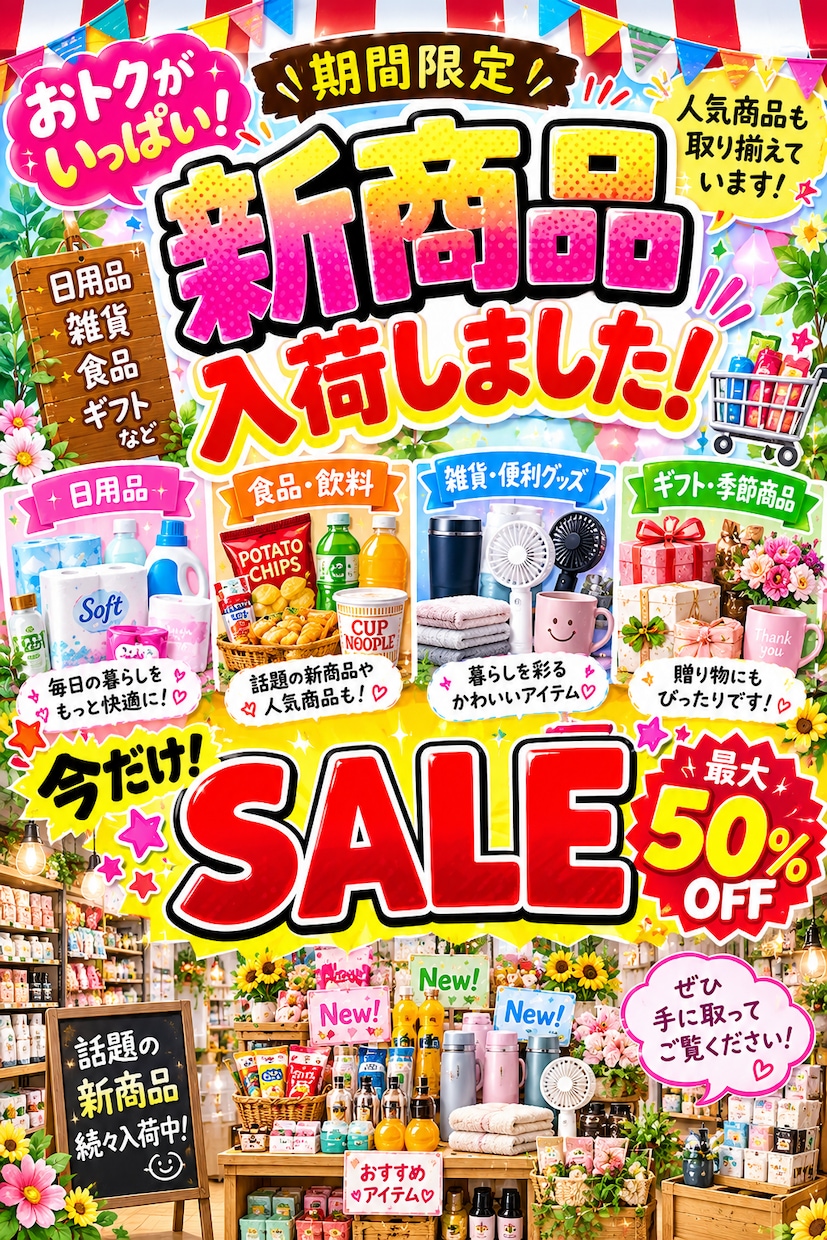 目立つ！集客につながるお店のPOPを制作します 思わず目を引く！可愛く・派手に・わかりやすく♡ イメージ5