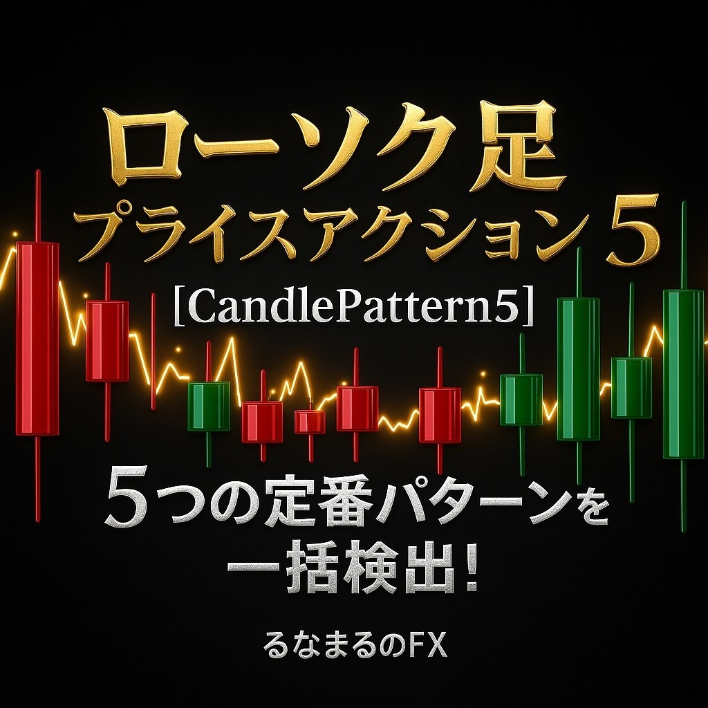 ローソク足プライスアクションで矢印を表示します 定番プライスアクション5つを一括検出するMT4インジケーター イメージ1