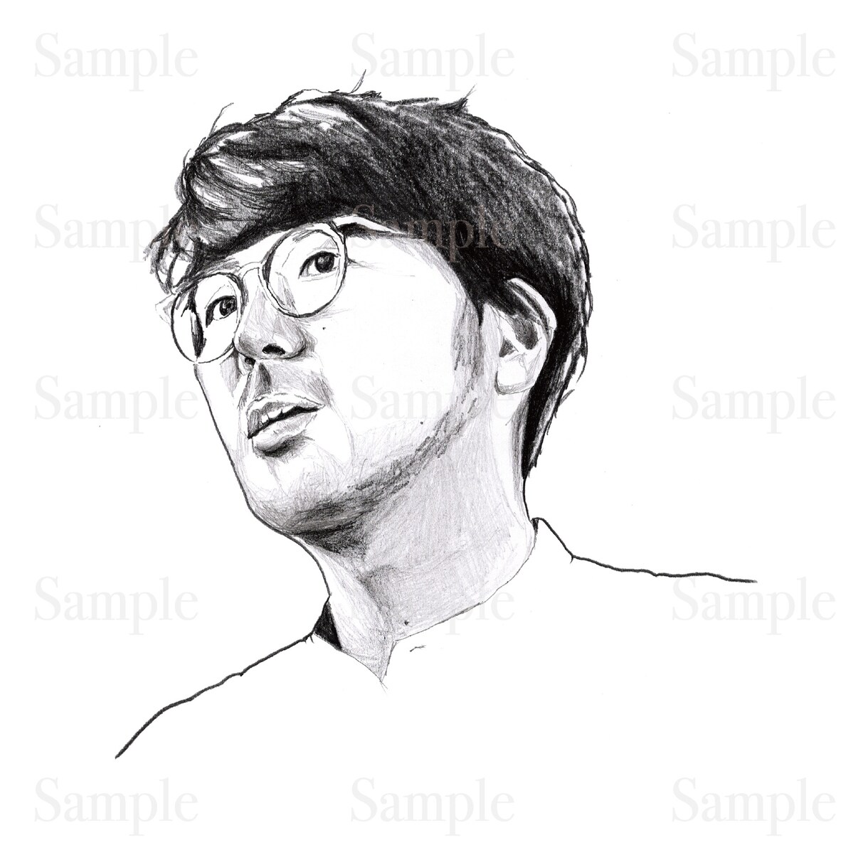 写真から鉛筆デッサン風に似顔絵を描きます SNSのアイコンやプレゼントに！ イメージ3