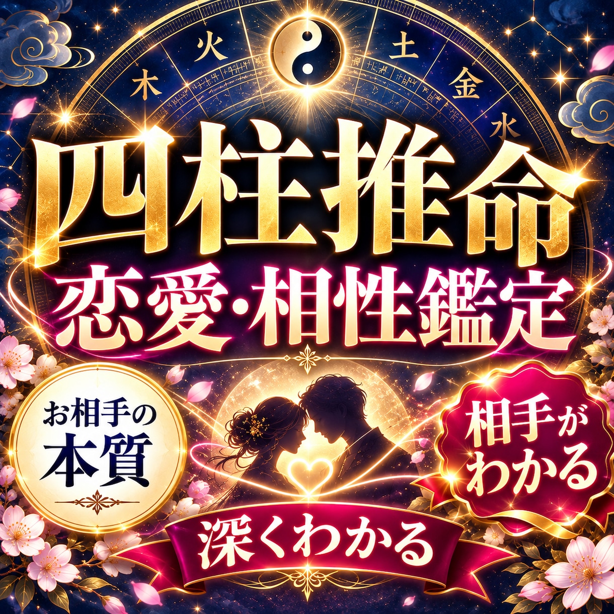 四柱推命で相手の恋愛傾向と相性を詳細鑑定します 相手の本質・好みのタイプ・恋愛結婚相性など詳しく読み解きます イメージ1