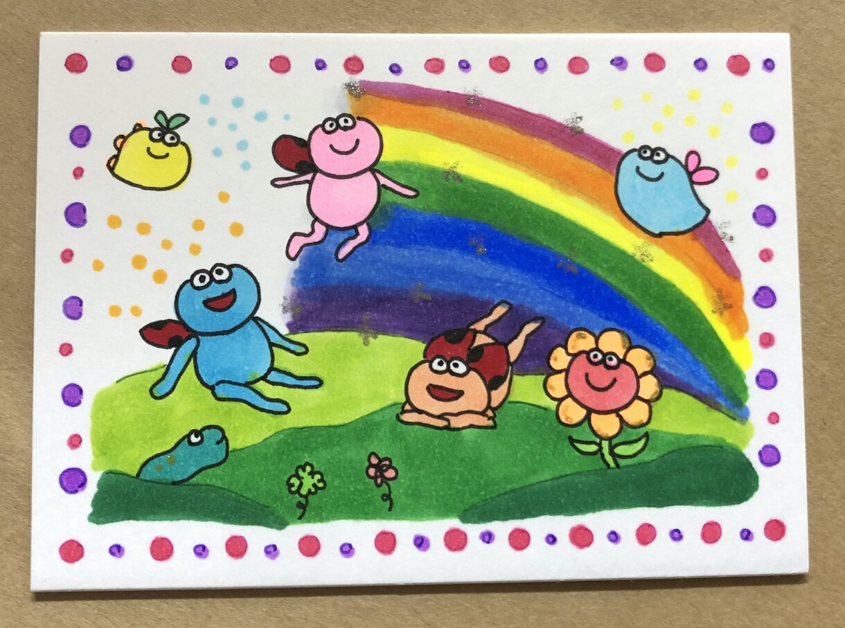 世界に1つのオリジナルイラストを描きます 小さなカードに可愛さを！お気軽にお立ち寄り下さい。 イメージ2