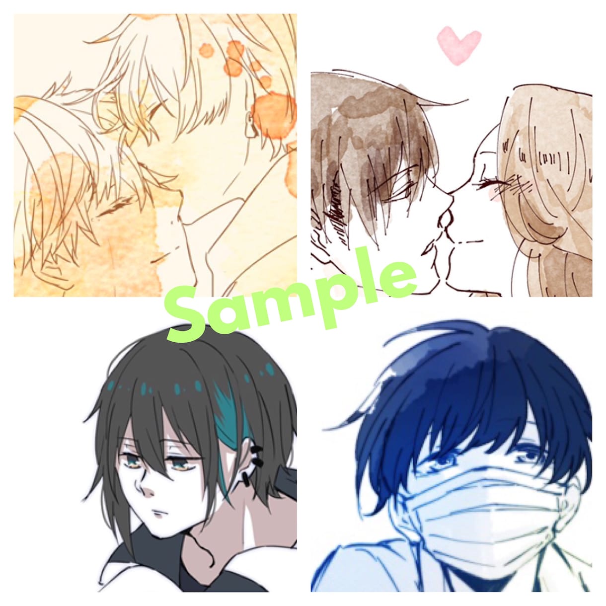 かわいいorかっこいいアイコンお描きします キラキラ、ふわふわ、タレ目、可愛い子が得意です！ イメージ3