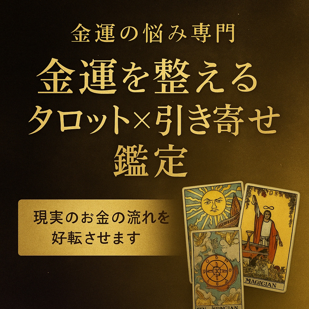 金運の流れを整える本格金運鑑定します 未来のお金の流れは、今ここから引き寄せられる イメージ2