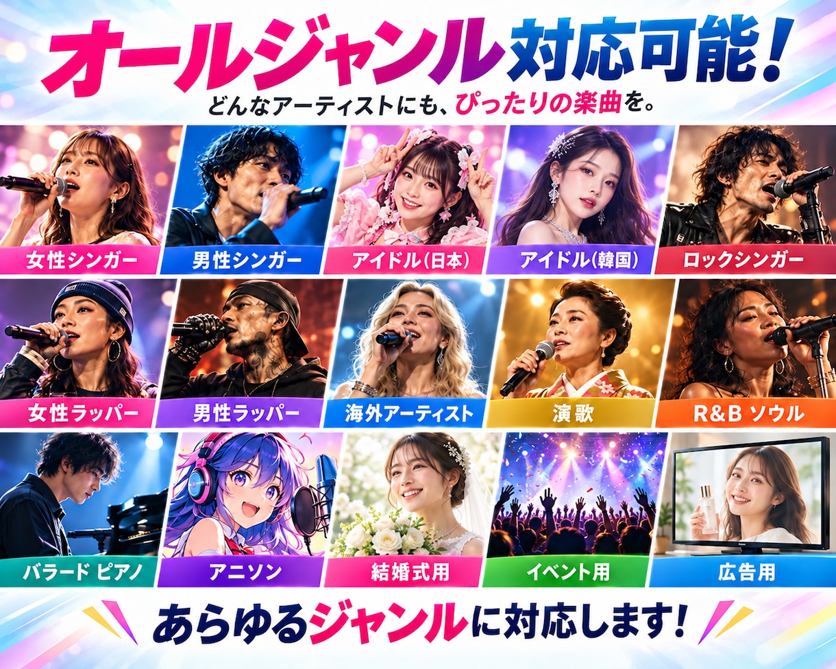 あなただけのオリジナルソングを作曲します 商用利用OK！著作権譲渡付き！作詞・作曲・歌入れまで全部込み イメージ3