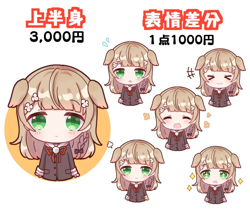 グッズやアイコンに使えるミニキャライラスト描きます 可愛くて目を引くミニキャライラストを制作します！ イメージ6