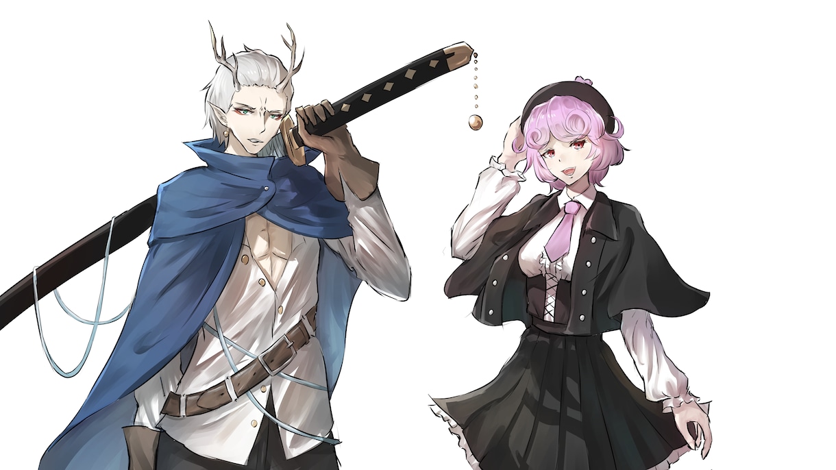 ゲーム、TRPG、IRAM用等の立ち絵を描きます 【厚塗り】現代/SF/中世/ファンタジー等幅広く制作します！ イメージ2