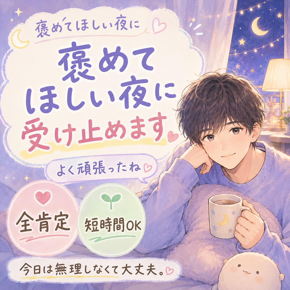 全肯定であなたを受け止めます 頑張ったあなたを否定せず受け止めます イメージ3