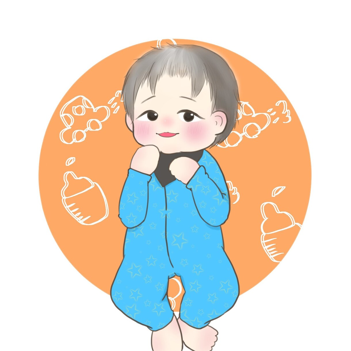ベビーの似顔絵描きます ベビー可愛く描きます(*^^*) イメージ1