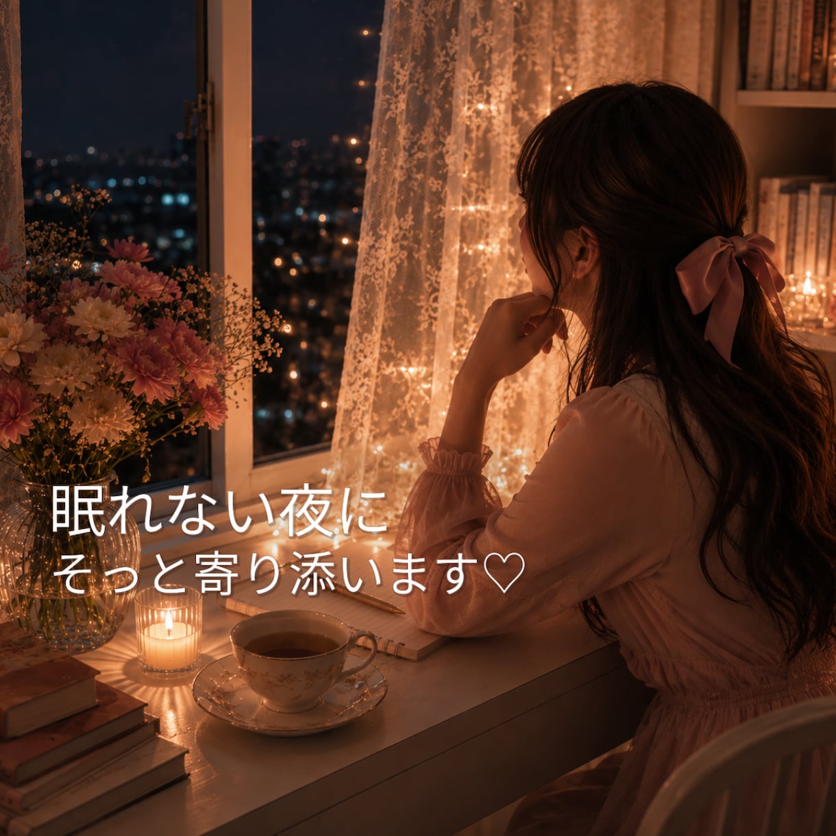 眠れない夜♡寂しい♡甘えたい気持ち♡受け止めます 癒し空間♡落ち着いた声で優しくそっと寄り添います♡ イメージ1