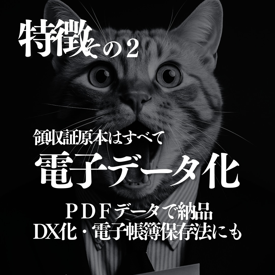 整理不要の記帳代行を提供します 毎月の領収証の整理、帳簿付け、会計仕訳丸ごと請け負います。 イメージ3
