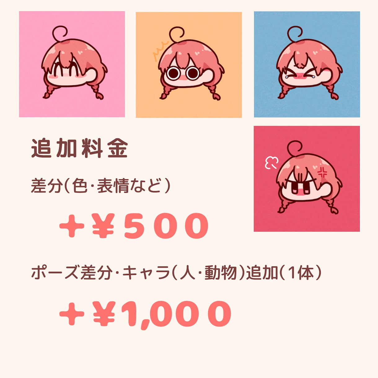 即日!もちもちアイコン描きます 即日！24時間以内に可愛いデフォルメアイコンをお届けします！ イメージ3