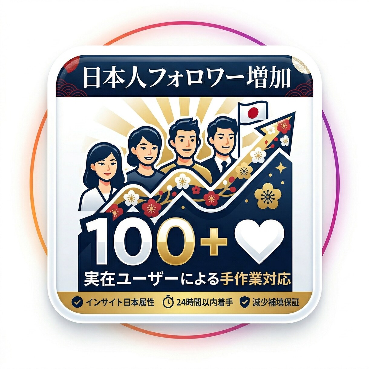 インサイト日本属性の高品質日本フォロワー増やします 「日本国内のプロモーションネットワークを活用します」 イメージ1