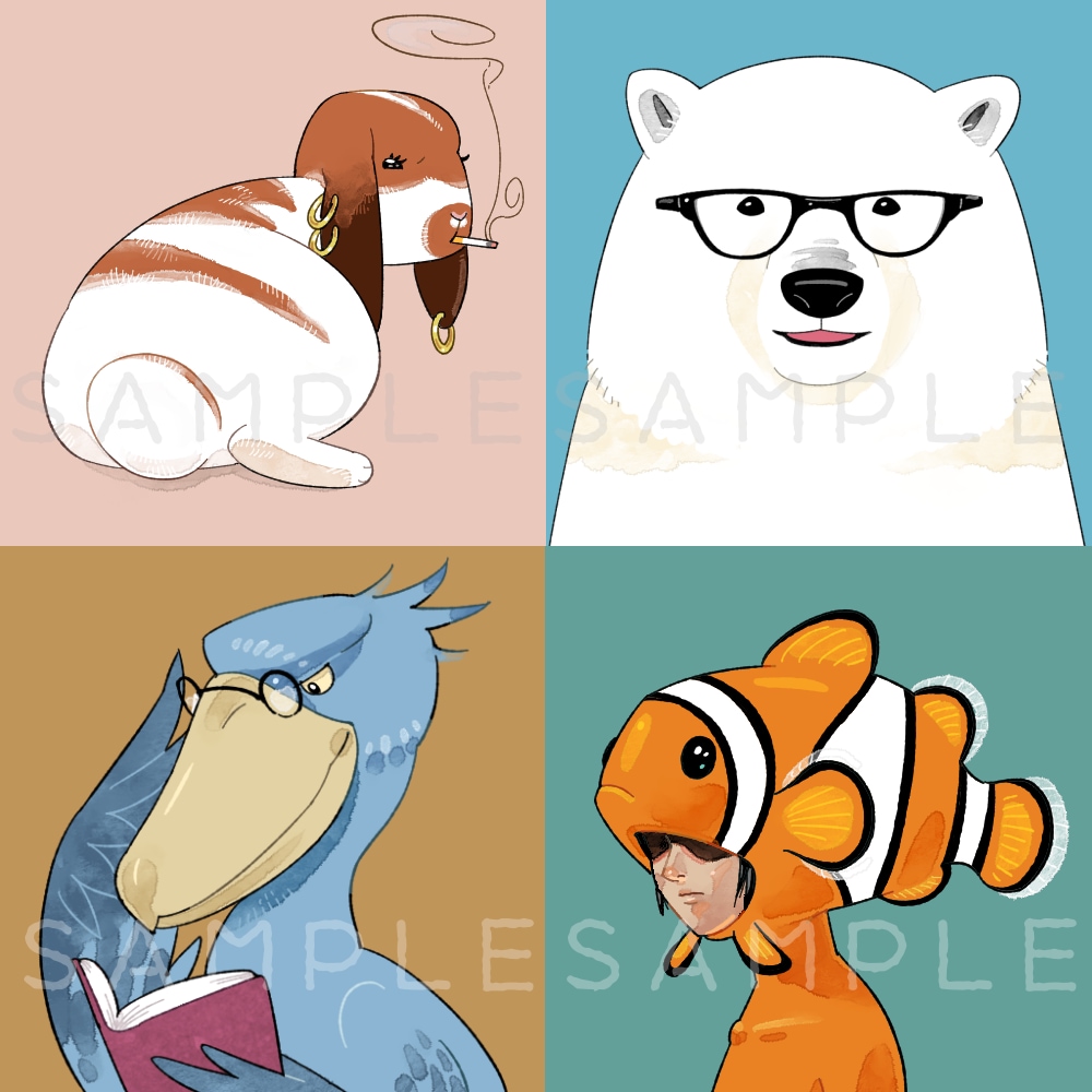 あなたの好きな動物をキャラクターにして描きます 自分を動物化、擬人化、何でも可！動物要素が欲しい方に。 イメージ4