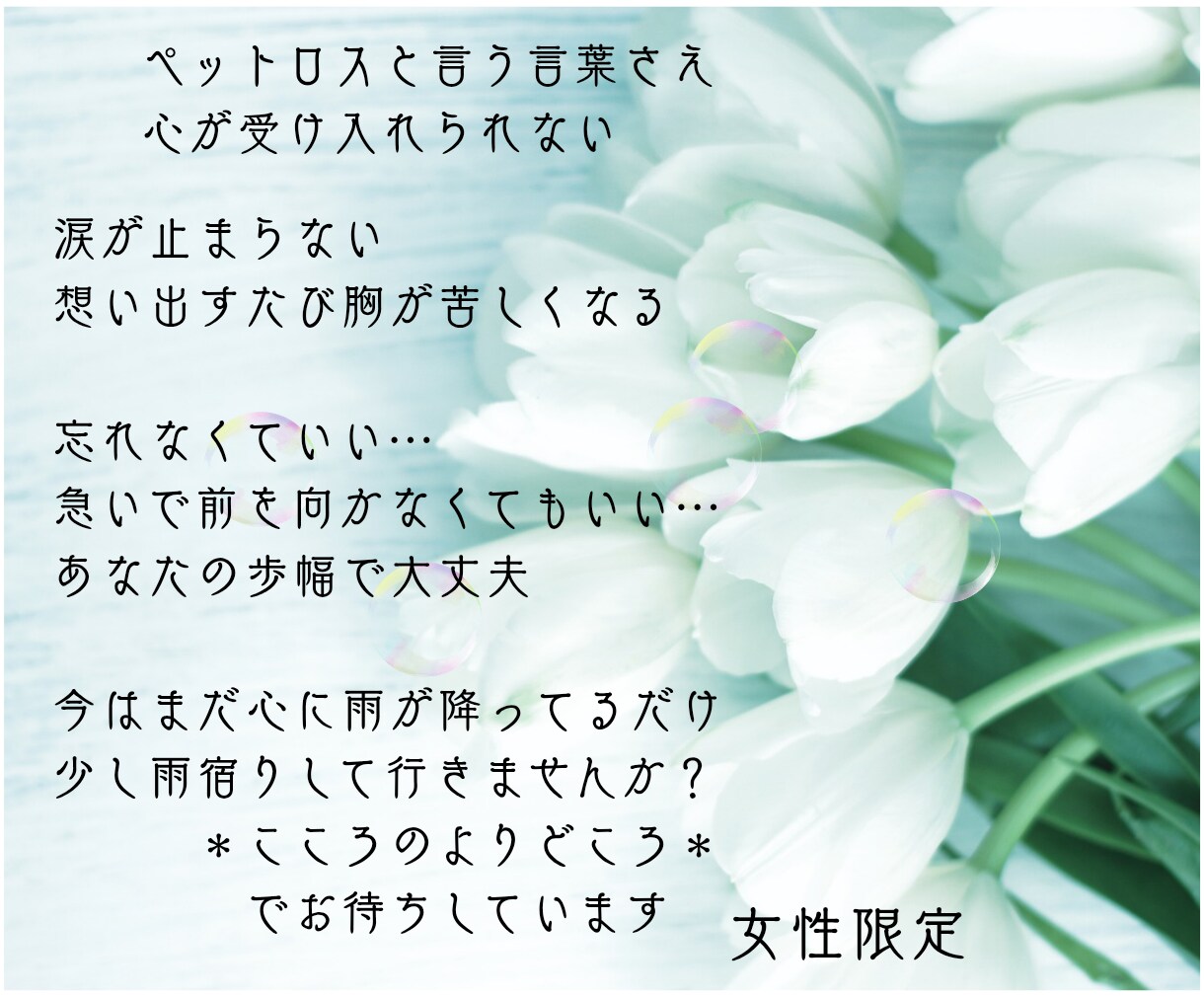 ペットロス…心がついて来ないあなたに寄り添います 大切なあの子に…｢会いたい｣｢抱っこしたい｣私も同じ想いです イメージ2