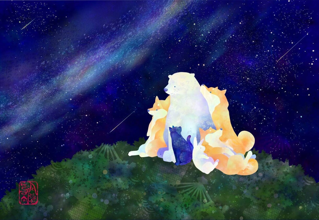 商用利用okイラストを描かせて頂きます 月のように淡く光って見えるイラストを描かせて頂きます イメージ1