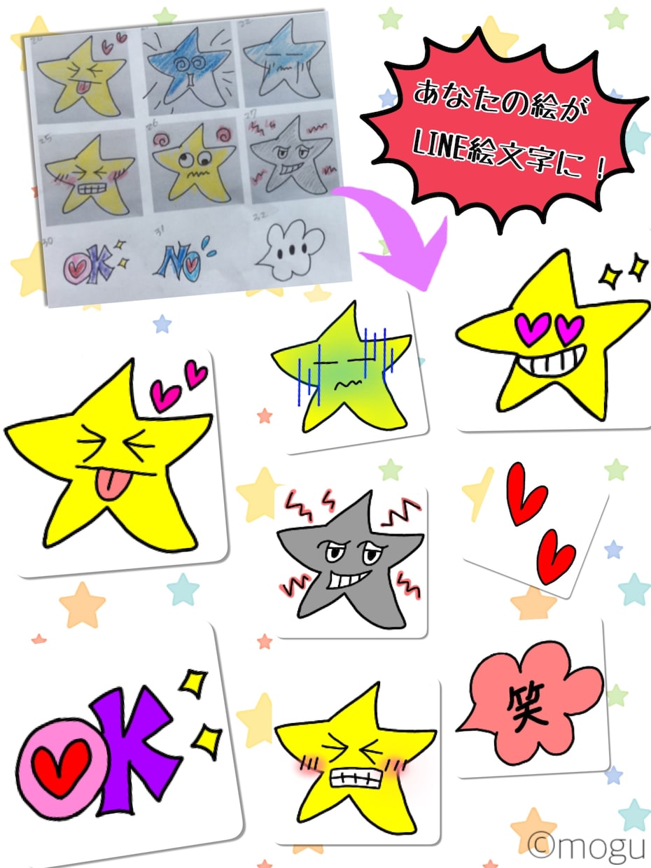 あなたの描いた絵をデジタル化します デザイン料分お安く！LINEスタンプも自分デザインで☆ イメージ5