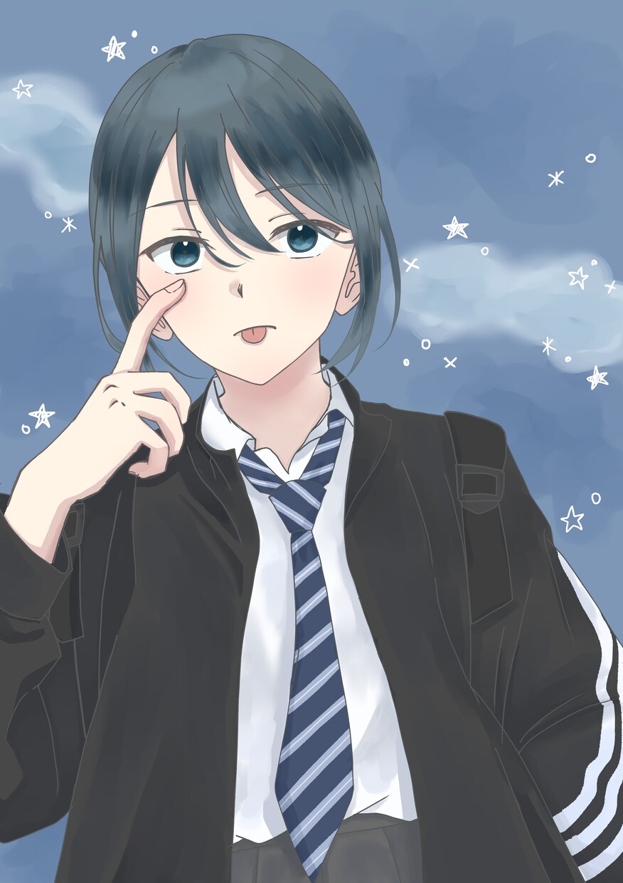 オリジナルのキャラ、似顔絵風のイラストを描きます 透明感を意識した綺麗なイラストを心がけています✨ イメージ3