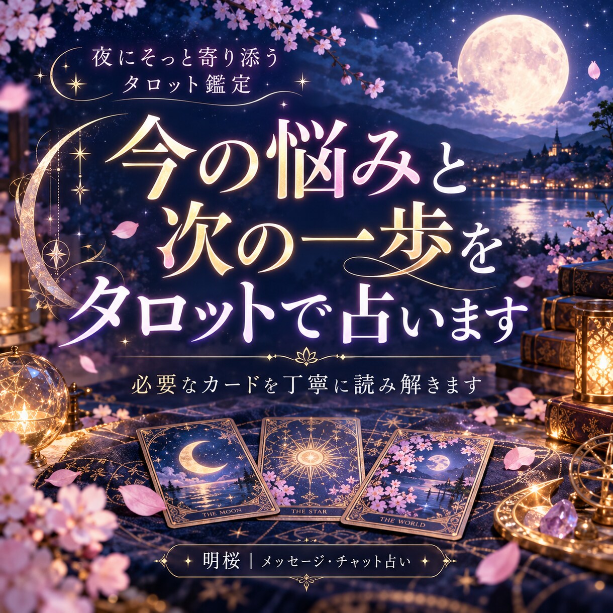 今の悩みと次の一歩をタロットで占います お悩みに合わせて必要なカードを丁寧に読み解きます イメージ1