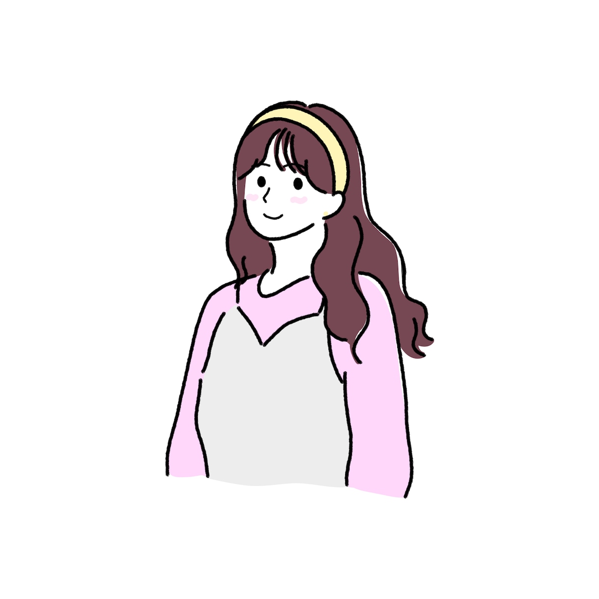 シンプルイラスト♡ ゆるい線画アイコン描きます 2人まで無料・小物いくつでも無料！即日〜5日のスピード納品♥ イメージ1