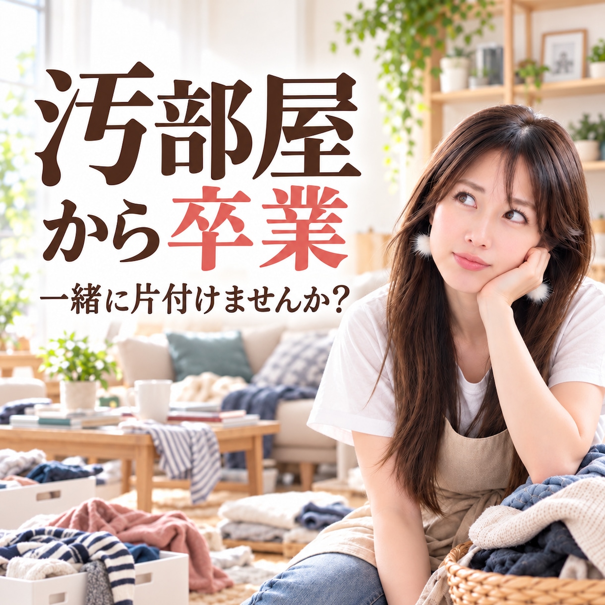 後回しにしていた“断捨離”を一緒に進めます 片付け嫌い！でも片付いてる部屋は好き！そんなあなたのお手伝い イメージ1