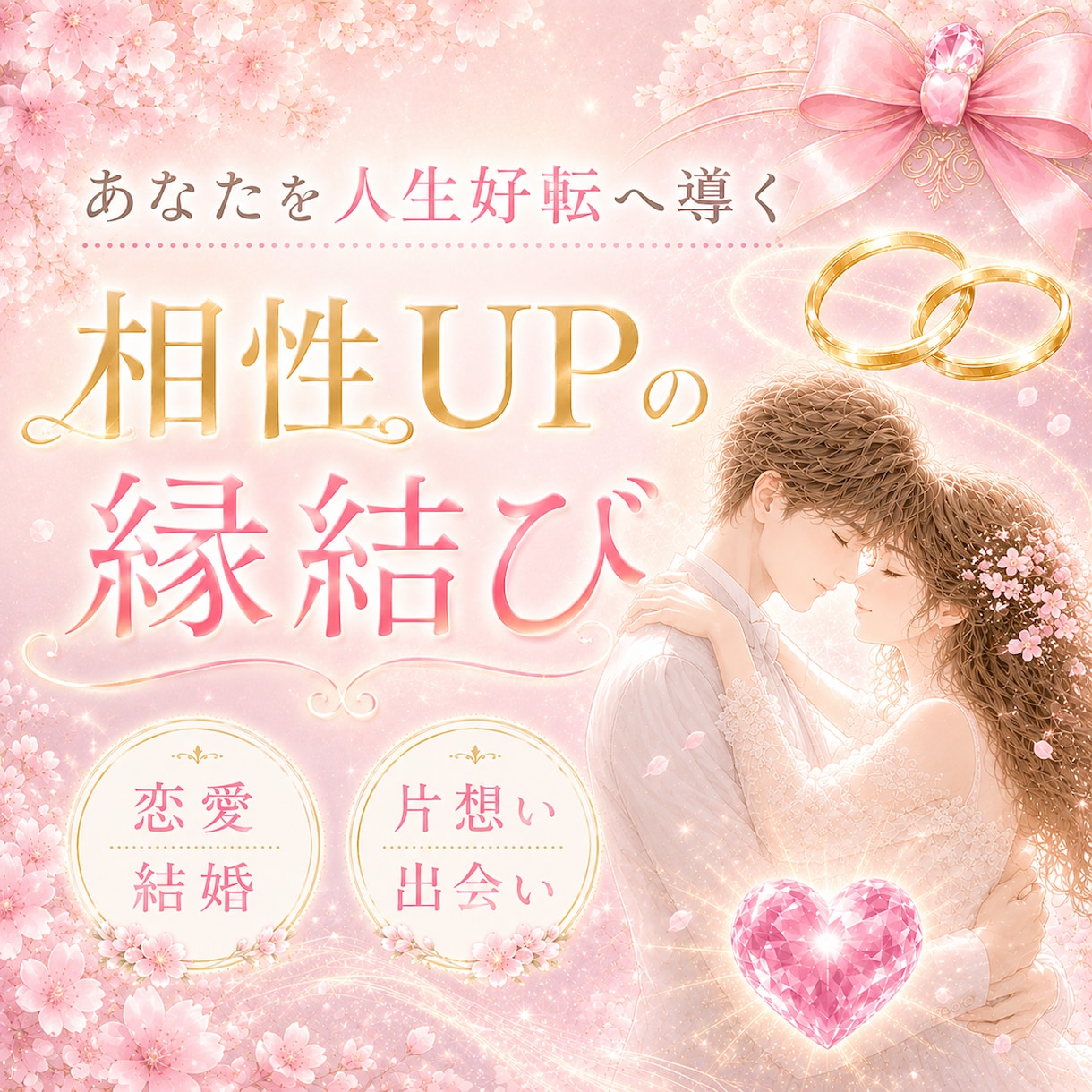 縁結び┃気になるあの人との距離をグッと縮めます 恋愛┃仕事┃お金┃勉強┃スキル┃相性UPで人生好転へ導きます イメージ1
