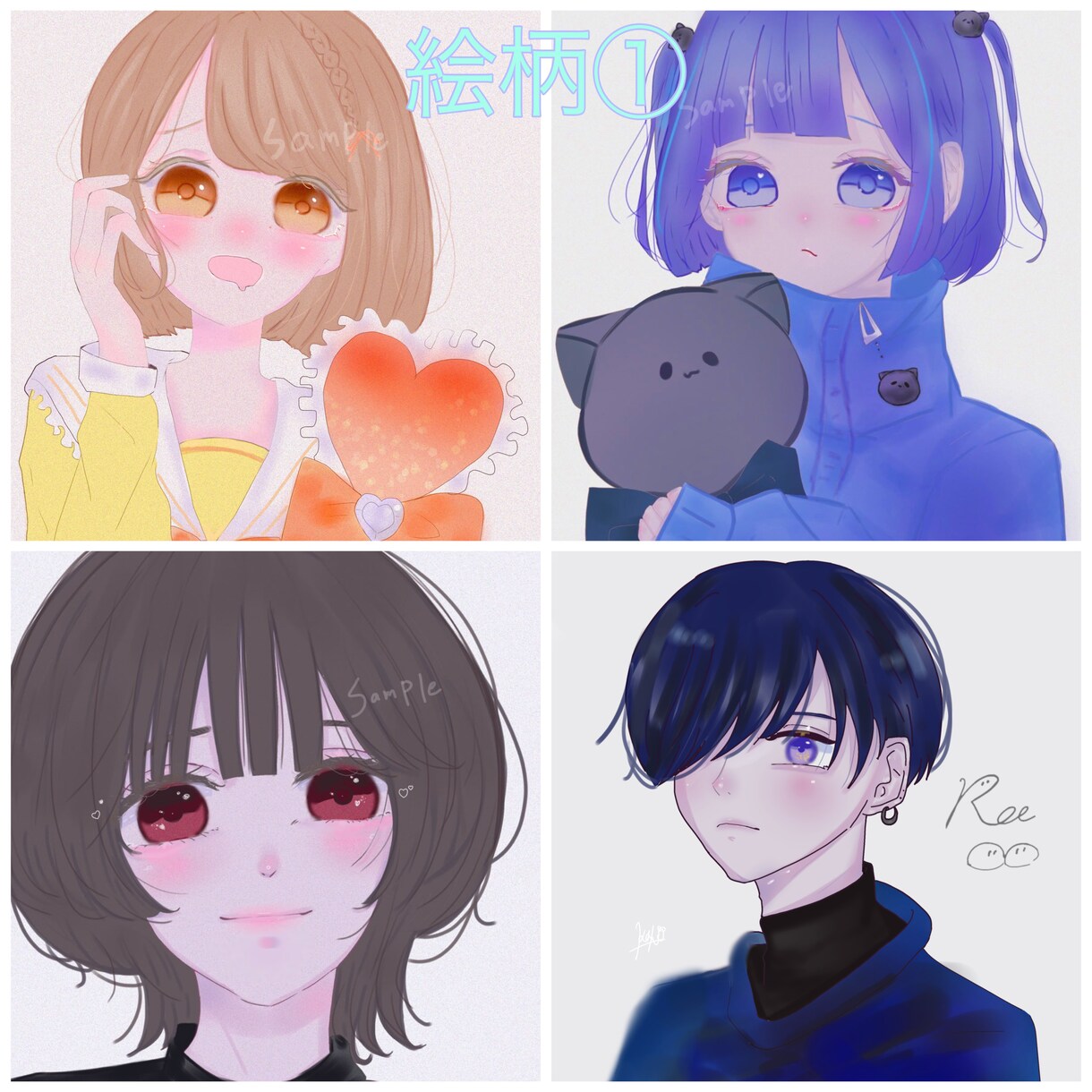 絵柄のテイスト多め✿アイコン作成などします アイコンイラスト/キャラデザ/絵柄テイスト多数 イメージ2