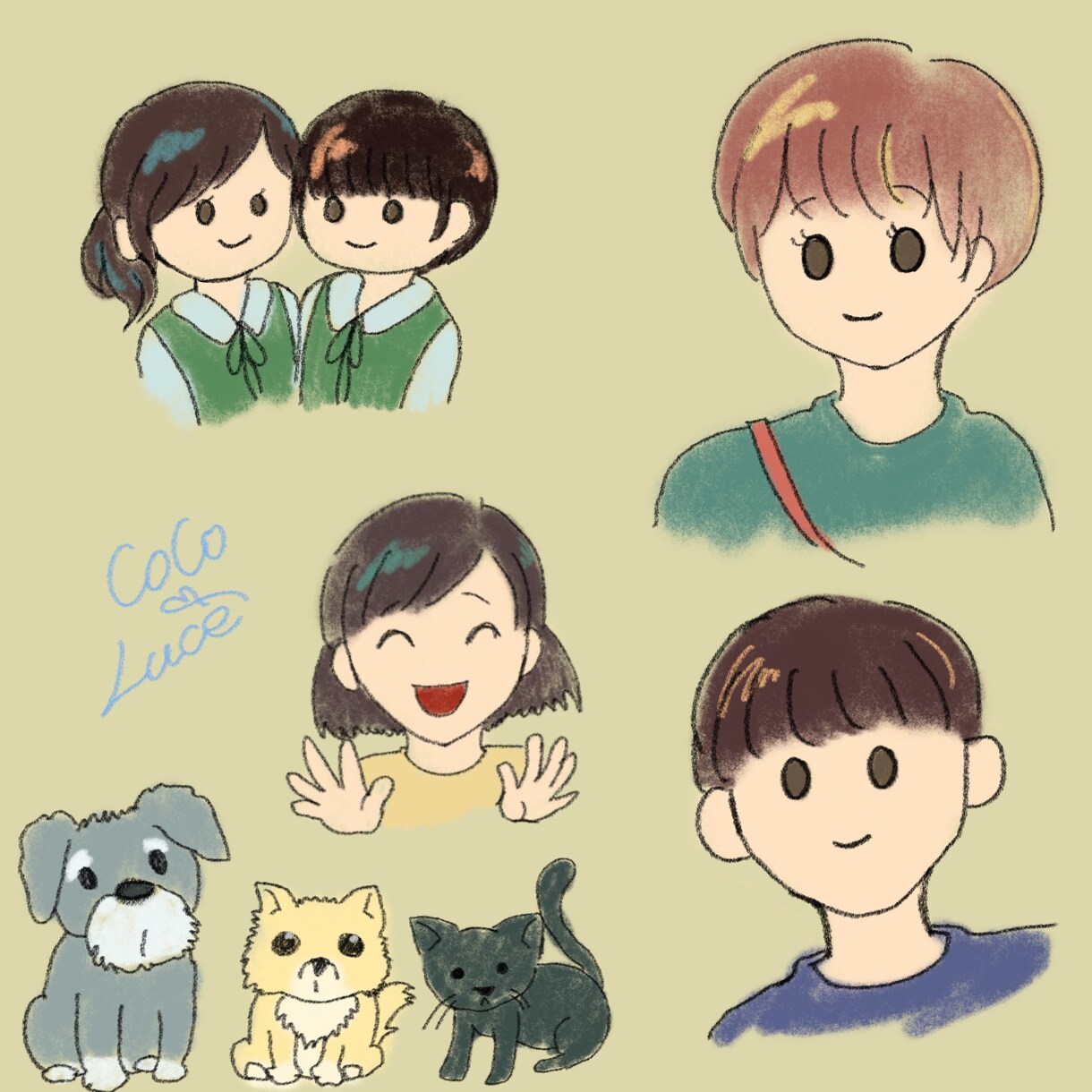 色鉛筆で描いたようなイラストを描きます 挿し絵やアイコンなどにふんわりイラストを作成します イメージ2