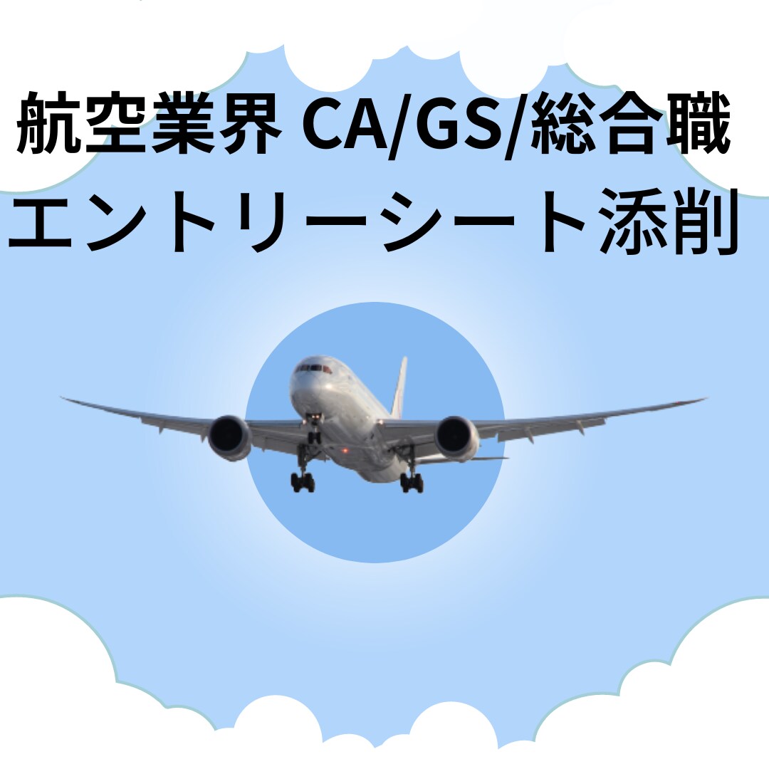 航空会社のCA/GS/総合職　ES添削します 現役GSがESサポートします！ イメージ1