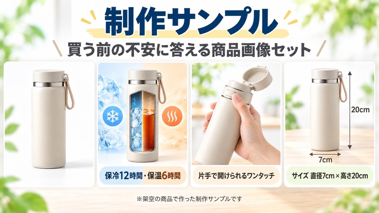 ネットショップの商品画像を伝わる形で作ります 3枚10,000円。スマホで伝わる商品画像に イメージ2