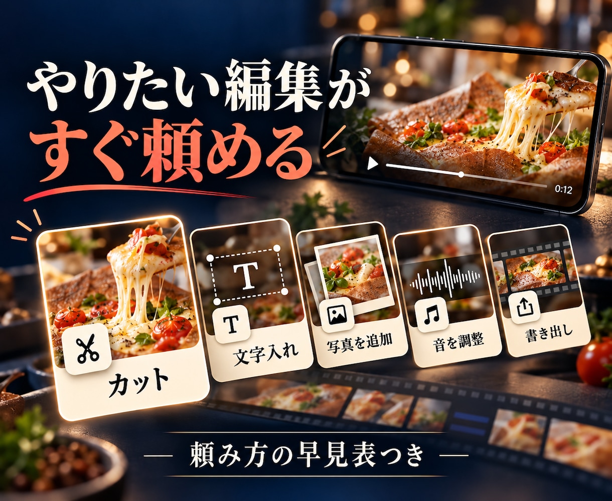 AIで動画編集の方法教えます カット・文字・画像の差しこみ。AIに貼るだけでOK イメージ4