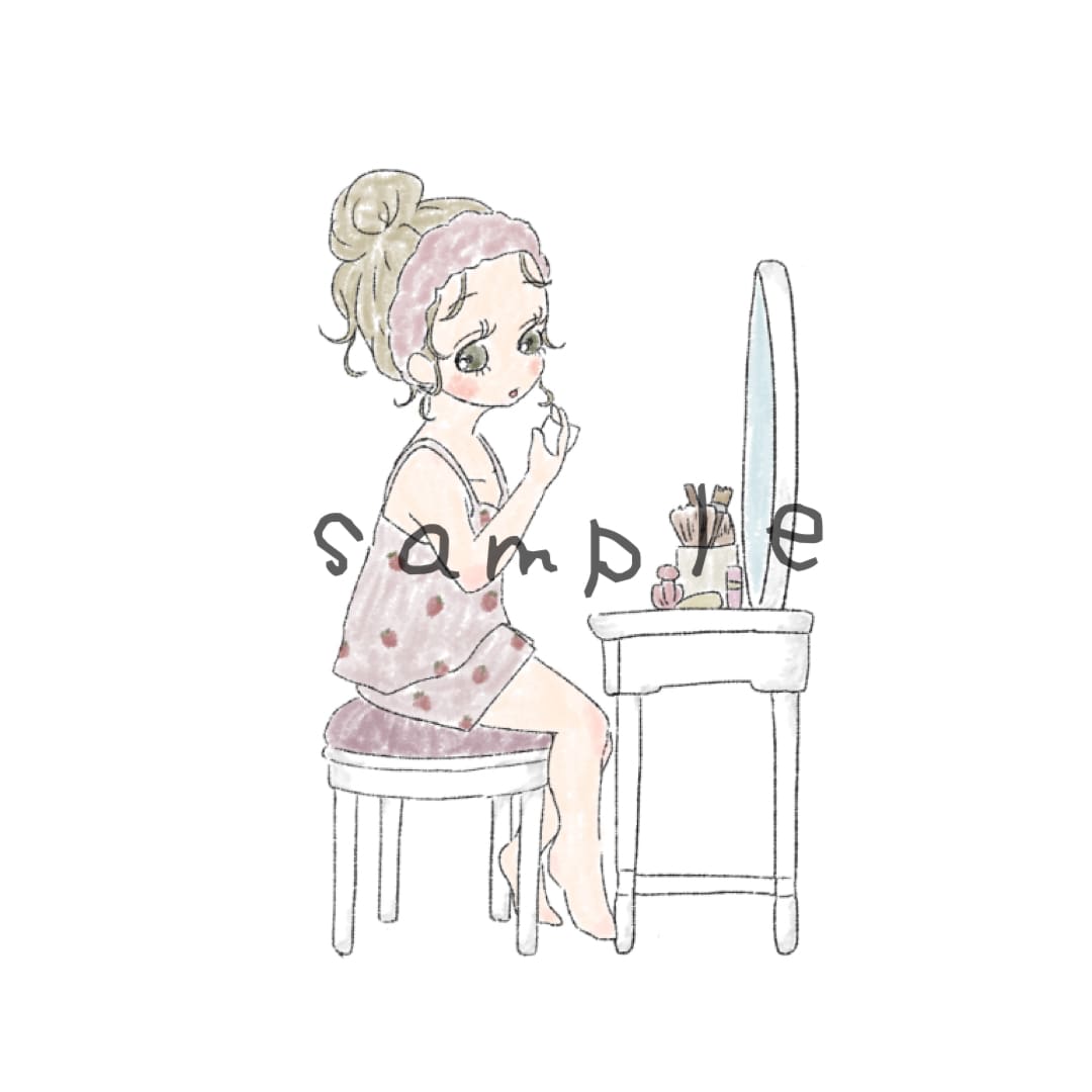 SNSアイコンなどのイラスト描きます きゅるるんおめめのふわっとしたイラスト イメージ1