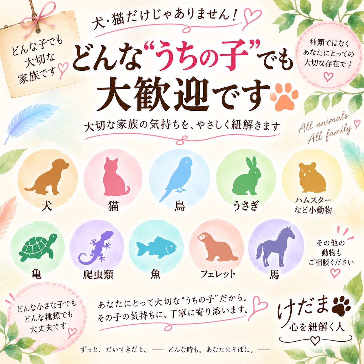 大切なあの子の想いを優しくお届けします ペットの気持ちをやさしくつなぐメッセージ イメージ6