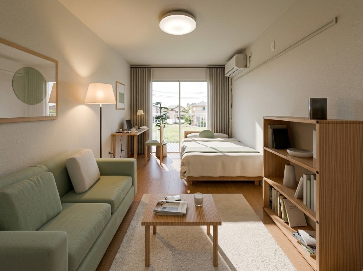 ワンルーム1Kで、レイアウトデザインをご提案します 素敵なお部屋になるよう全力を尽くします イメージ2