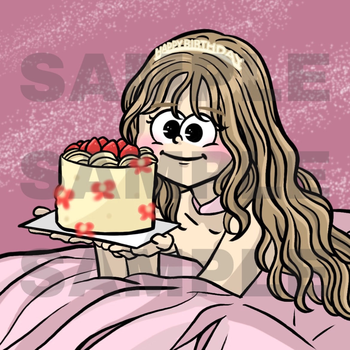 ポップでゴージャスなオリジナルイラスト描きます ビジネス・アイコン・グッズなど様々な用途で制作可能です イメージ1