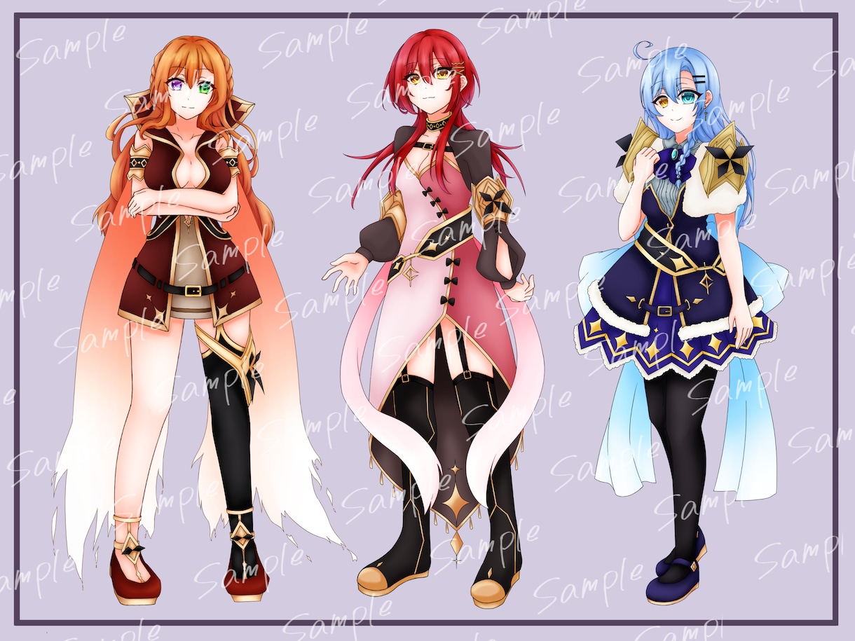 ご希望に沿った立ち絵イラストお描きします TRPG、配信、オリキャラの設定画などに！表情差分承ります！ イメージ7