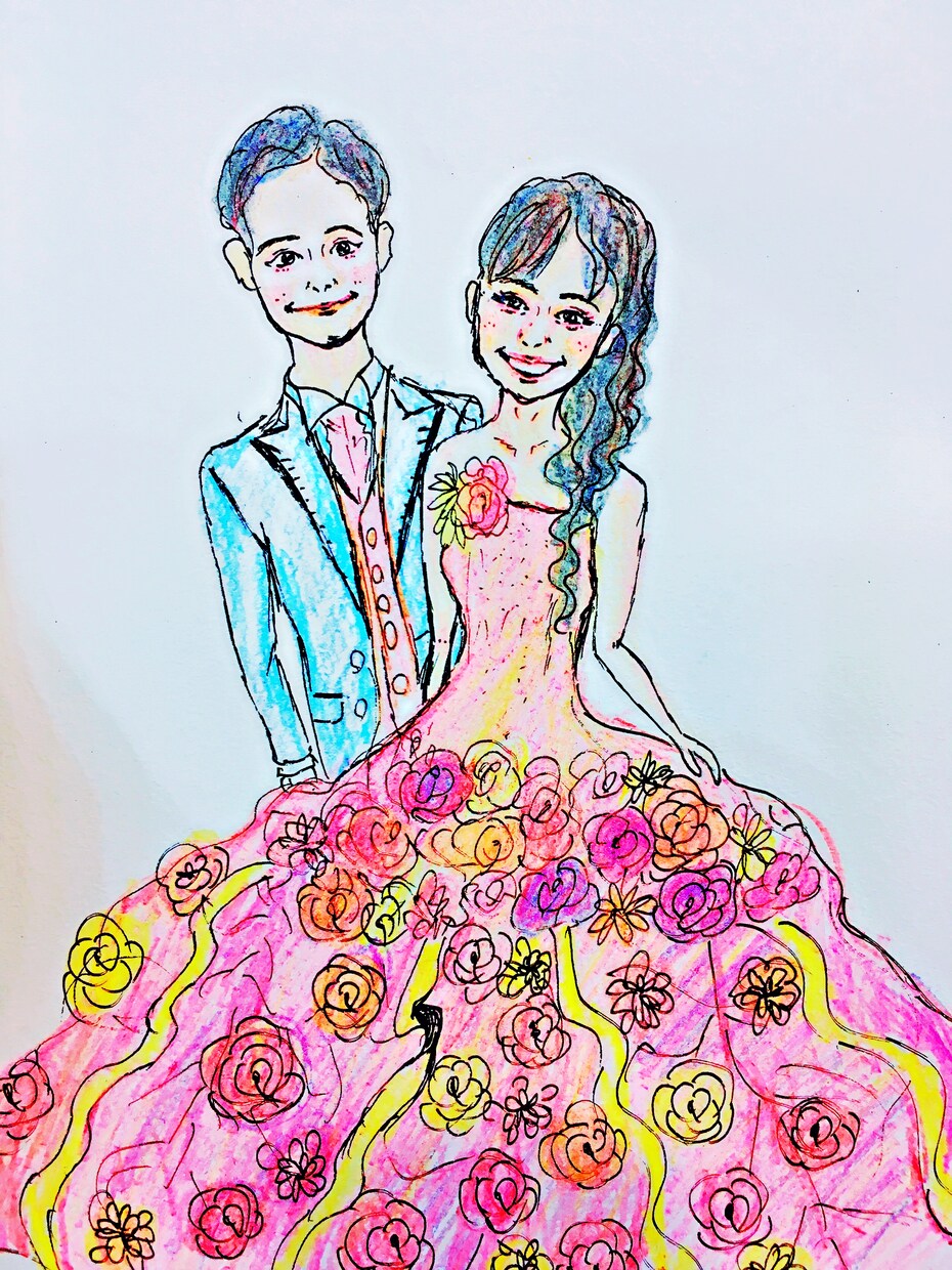 写真を元にアナログで可愛い似顔絵を描きます snsのアイコンでお困りのあなたへ イメージ3