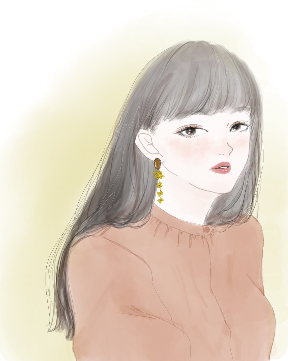 透明感のある女の子アイコン描きます SNSアイコンやサプライズプレゼントなどに イメージ2
