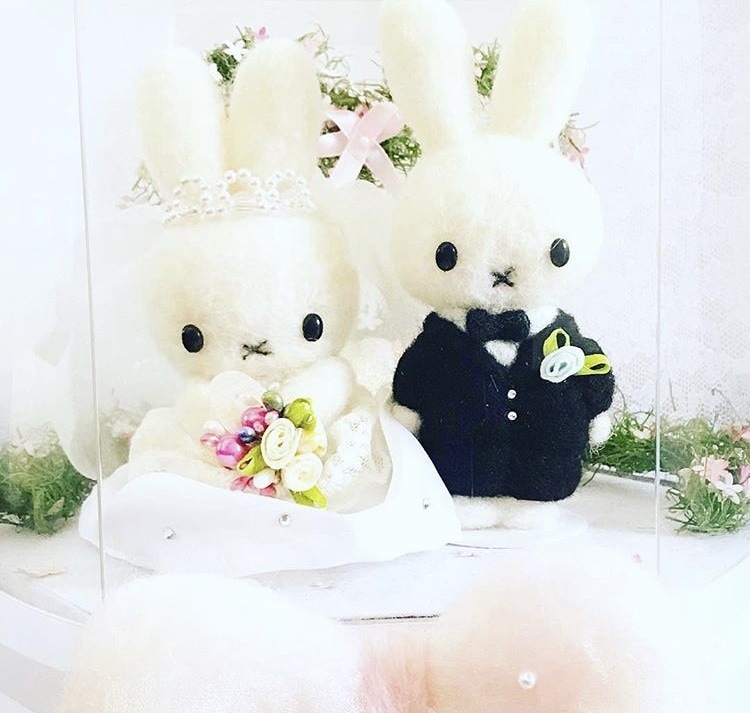 ウエディング  ドール羊毛フェルトで作ります オリジナルのウエディング  ドール希望にそえるように。 イメージ3